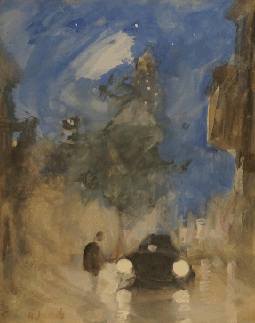 Car with man next to it